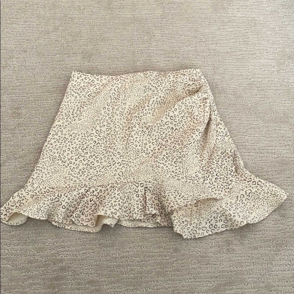 Cheetah print mini skirt